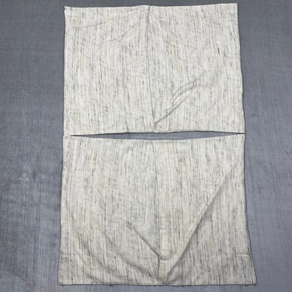 West Elm SET of‎ 2 Shams 20x26 Cream Gray Modern Hygge Minimalist